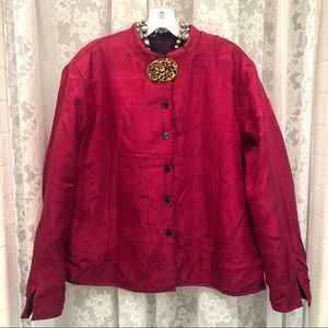 CHICO'S * NWOT Quilted Colorful Reversible Asian-Inspired Jacket